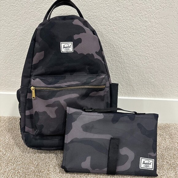 Herschel Nova Backpack Diaper Bag - Gray Camo - Picture 1 of 8